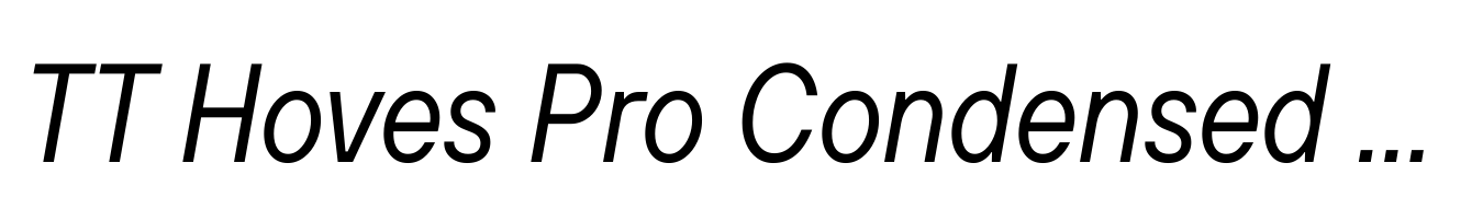 TT Hoves Pro Condensed Italic